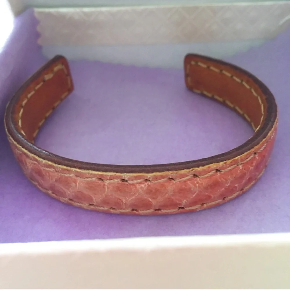 Tan Leather Wrap Bracelet - Adjustable